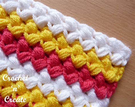 Single crochet join granny squares together. Free Crochet Tutorial Bean Stitch - Crochet 'n' Create
