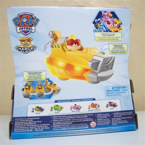 Paw Patrol Charged Up Rubble Deluxe Vehicle Lights Sounds Mighty Pups