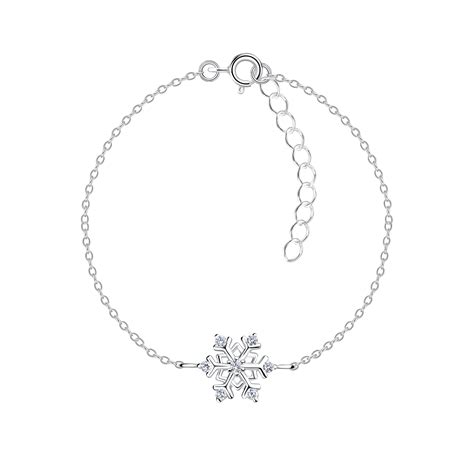 Silver Jd Sterling Silver Snowflake Bracelet Jd17356