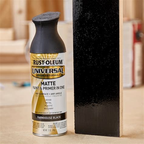 Rust Oleum Universal Matte Farmhouse Black Spray Paint And Primer In
