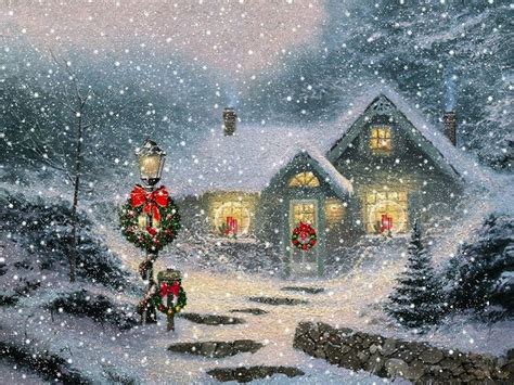 Image Detail For Thomas Kinkade Christmas Wallpapers Free Thomas
