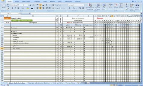 Construction Forms For Excel Construction Cost