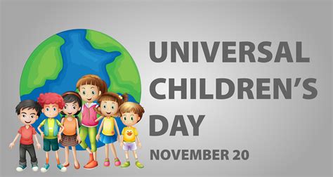 Poster Design For Universal Childrens Day 373301 Vector Art At Vecteezy