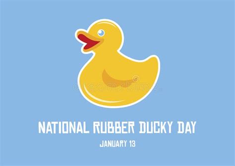 National Rubber Ducky Day Vector Stock Vector Illustration Of