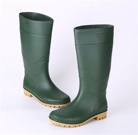 China Green Color Plastic Rain Boots Plastic Boots Rain Boots