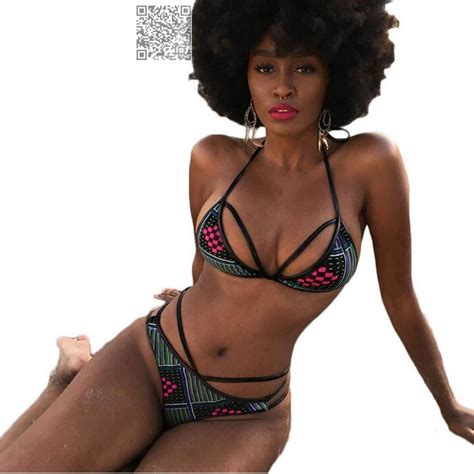 7 Color African Print Vintage High Waist Bikini Set Two Piece Swimsuit