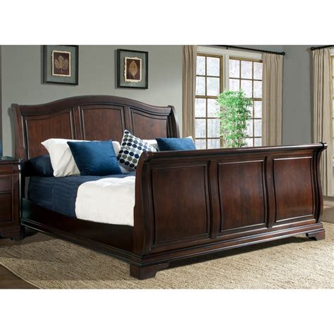 Alcott Hill Zahir Solid Wood Low Profile Sleigh Bed And Reviews Wayfair
