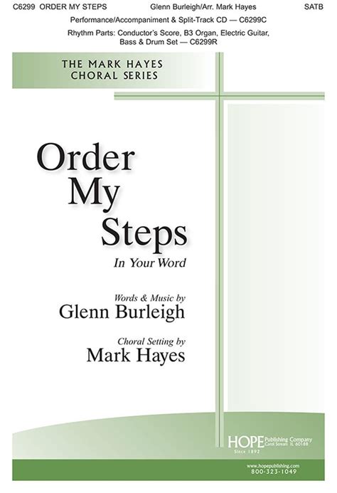 Order My Steps Haye Satb Hope Publishing Company