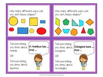 And we know you're always. Open Ended Math Questions-Geometry-First Grade by Growing ...