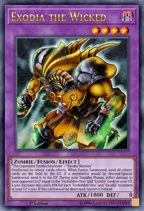 Exodia The Wicked (Fanmade card) by HolyCrapWhiteDragon on DeviantArt