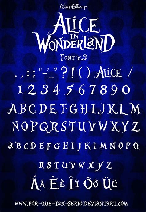 Alice In Wonderland Font By Por Que Tan