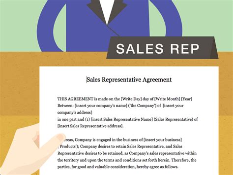 How to Draft a Sales Representative Agreement (with Pictures)