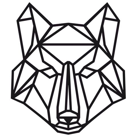 Origami Wolf Drawing