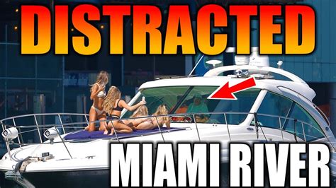 Girls You Gonna Cause An Accident Captain Can T See Miami River Droneviewhd Boat