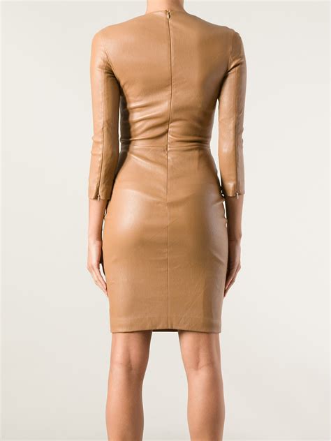 Lyst The Row Lambskin Bodycon Dress In Natural