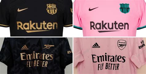 Arsenal 22 23 Away And Third Kits Have Same Colorways As Barcelona 20 21
