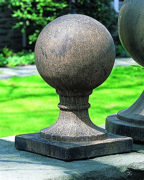 Sphere Square Base Small Cast Stone Garden Statue In 2020 Stone