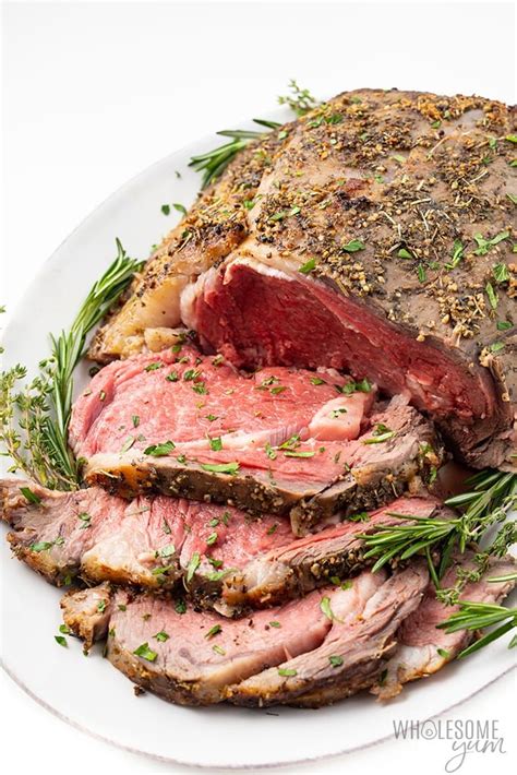 These vegetables are roasted alongside the prime rib and soak up all of the amazing flavors! Perfect Garlic Butter Prime Rib Roast Recipe | Wholesome Yum | Prime rib roast recipe, Rib roast ...