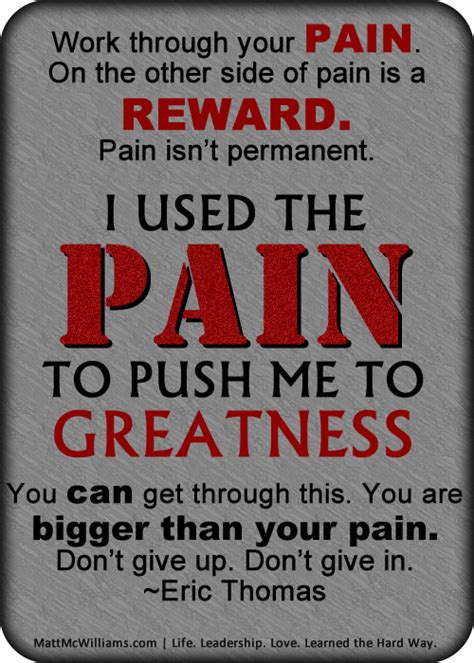 Push Through The Pain Quotes Quotesgram