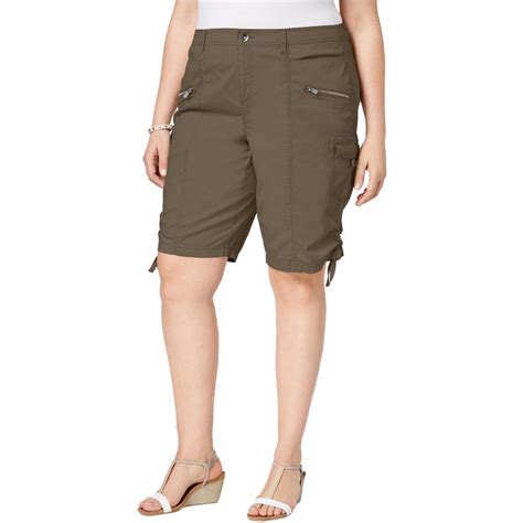 Style And Co Womens Cargo Casual Bermuda Shorts