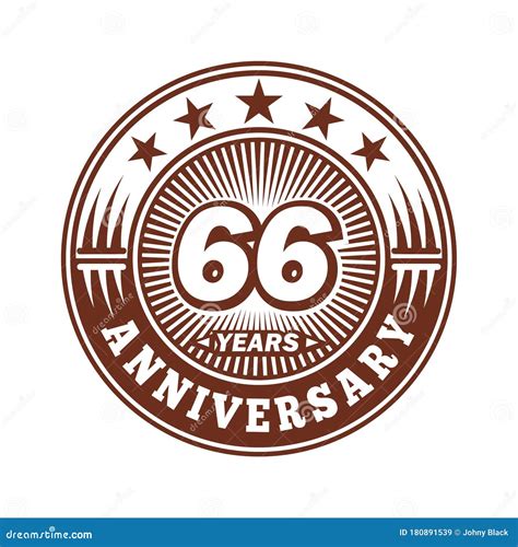 66 Years Anniversary Celebration 66th Anniversary Logo Design 66years