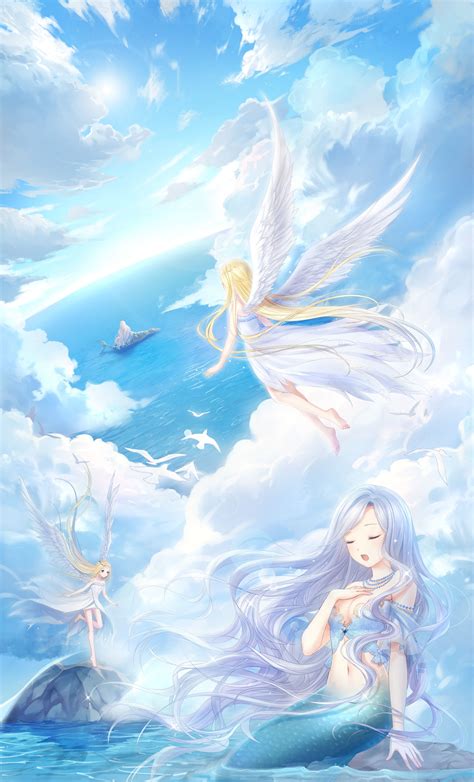 Pin De 𝔢𝔩𝔣𝔞 En Tiên Cá Arte De Anime Sirena Anime Sirenas