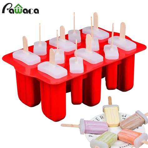 Buy 12 9 Cells Silicone Popsicle Mold Set Ice Lolly