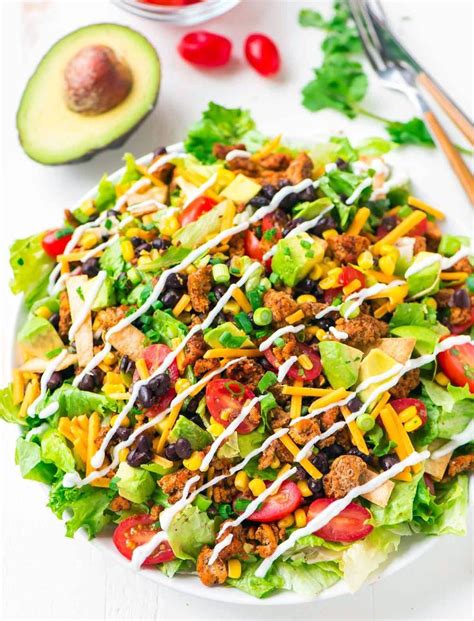Best Quick Taco Salad Recipe For A Crowd From The Food And Nutrition Experts Healthy Mexican