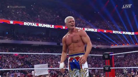 Cody Rhodes Wins 2023 Mens Royal Rumble Match As Final Entrant