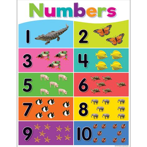 Colorful Numbers 1 10 Chart Tcr7927 Teacher Created Resources