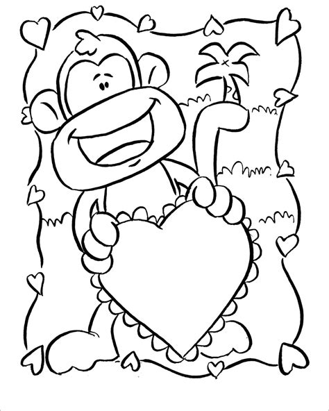 Baby Monkey Coloring Page Coloringbay