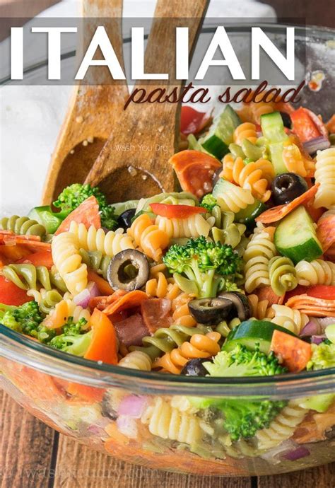 The ham, cheese and salt just put it over the top. Classic Italian Pasta Salad | Recipe (With images ...