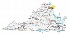 Map of Virginia - Cities and Roads - GIS Geography