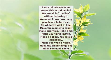 Cherish Every Moment And Every Person Of Your Life