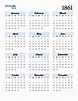 Free 1861 Calendars in PDF, Word, Excel