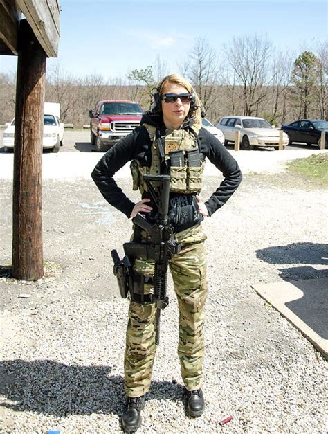 Hot Girl Wearing Sexy Outfit Combat Gear Female Soldier Military