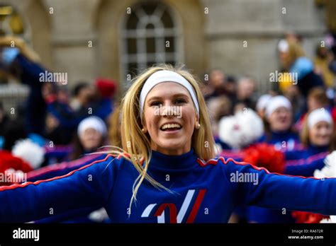 Varsity Spirit All American Cheerleaders At Londons New Years Day Parade Uk Girl Female