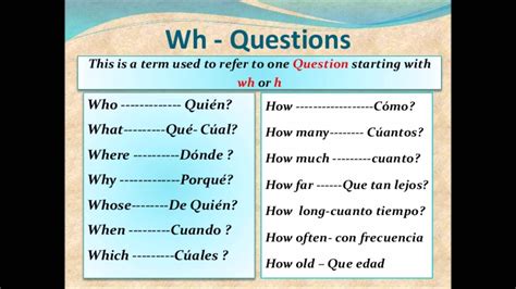 Learning The English Language Wh Questions
