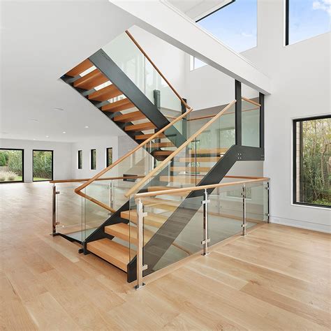 Staircase Steel Square Baluster Glass Railing Buy