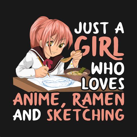 Ramen Sketching Girl Kawaii Anime Anime T Shirt Teepublic