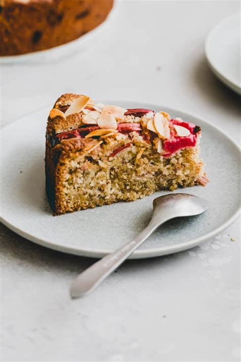 Rhubarb Almond Cake Recipe Moist Easy Aline Made