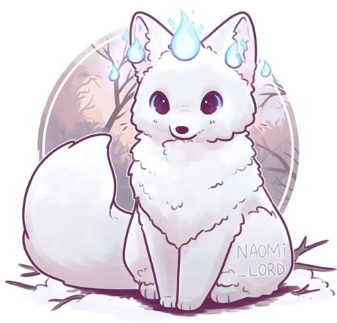A Winter Fox Naomi Lord Cute Animal Drawings Kawaii Anime Animals