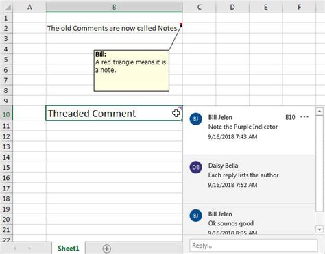 Notes And Threaded Comments In Excel Excel Tips Mrexcel Publishing
