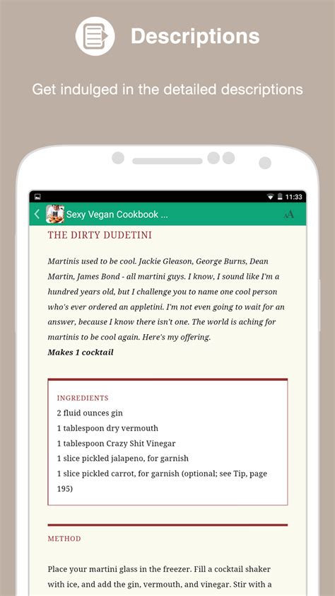 Sexy Vegan Cookbook Book With Videoappstore For Android