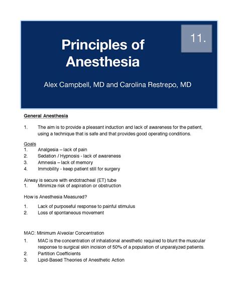 Principles Of Anesthesia By Alex Campbell Issuu