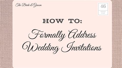 How To Formally Address Wedding Invitations Addressing Wedding