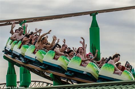 Naked Rollercoaster Ride At Adventure Island In 10k Cancer Charity Bid