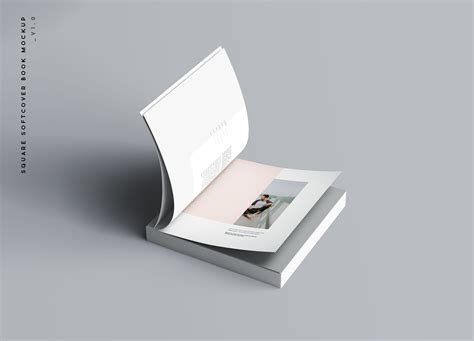square softcover book mockup