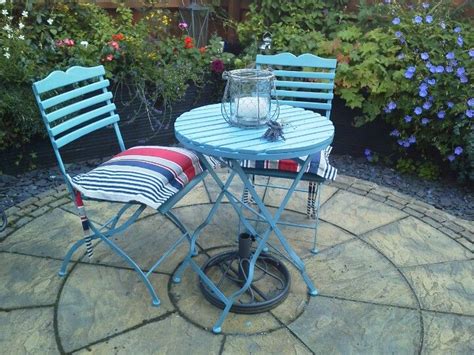 Upcycled garden table & chairs | Garden table and chairs, Garden table