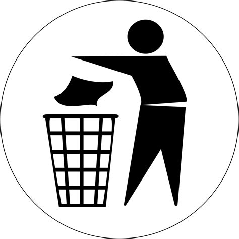 Clipart - Put Rubbish in Bin Signs | Keep it cleaner, Rubbish, Clip art